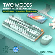 Set tastiera e mouse wireless SHIPADOO W688 2.4G + BT con risoluzione 1600 DPI