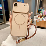 Custodia magnetica per telefono Shield con contrasto cromatico, protezione per l'obiettivo e cinturino da polso., For iPhone 17 Pro Max, For iPhone 17 Pro, For iPhone 17, For iPhone Air