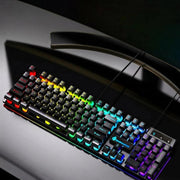 Tastiera USB cablata SHIPADOO K500 con tasti quadrati flottanti e retroilluminazione colorata.