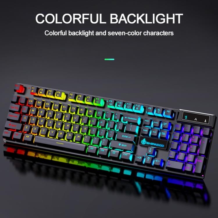 Tastiera USB cablata SHIPADOO K500 con retroilluminazione