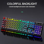 Tastiera USB cablata SHIPADOO K500 con tasti quadrati flottanti e retroilluminazione colorata.