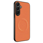 Custodia per telefono ibrida in PC e TPU con texture in fibra di carbonio magnetica serie WANLONFENG TQ, For Galaxy S26 FE 5G