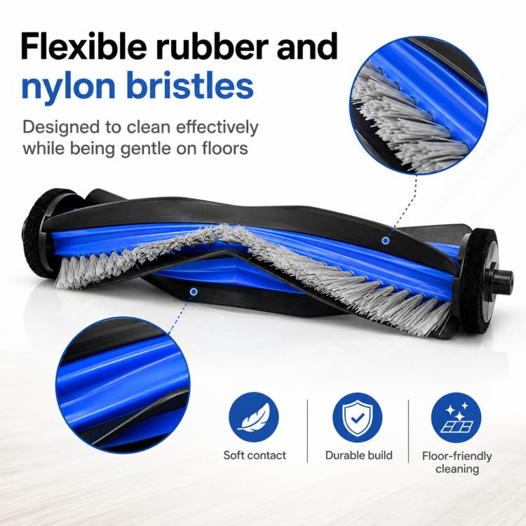 Accessori di ricambio per l'aspirapolvere robot Ecovacs DEEBOT N30 Pro., Main Brush, 2pcs Side Brush, Filter, Mop Pad, Blue Striped Mop Pad, Dust Bag, Activated Carbon Dust Bag
