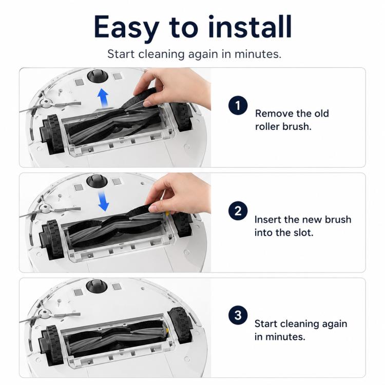 Accessori di ricambio per l'aspirapolvere robot Ecovacs DEEBOT T10 TURBO / T10 OMNI, Main Brush, White Filter+Sponge, Black Filter, Activated Carbon Filter, 2pcs White Side Brush, 2pcs Black Side Brush, Gray Mop Pad, Striped Mop Pad, Circular Mop Pad  ...