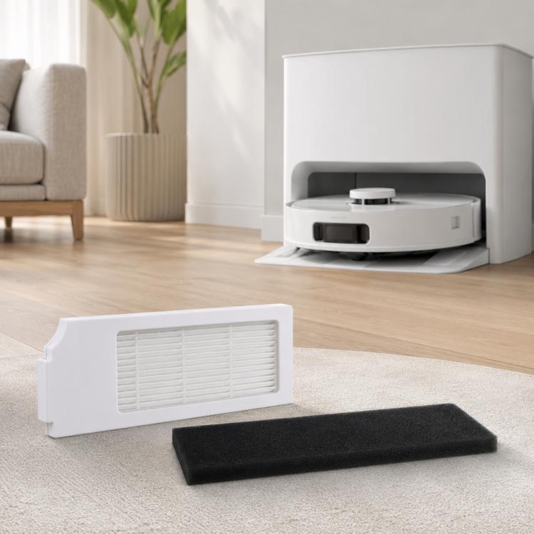Accessori di ricambio per l'aspirapolvere robot Ecovacs DEEBOT T10 TURBO / T10 OMNI, Main Brush, White Filter+Sponge, Black Filter, Activated Carbon Filter, 2pcs White Side Brush, 2pcs Black Side Brush, Gray Mop Pad, Striped Mop Pad, Circular Mop Pad  ...