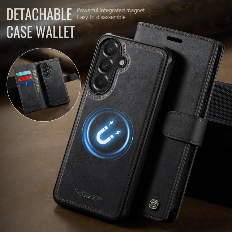 Custodia magnetica per telefono AutSpace A05 2 in 1 con texture effetto vitello retrò e MagSafe., For Galaxy A57 5G