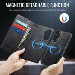 Custodia magnetica per telefono AutSpace A05 2 in 1 con texture effetto vitello retrò e MagSafe., For Galaxy A57 5G