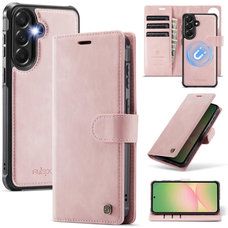 Custodia magnetica per telefono AutSpace A05 2 in 1 con texture effetto vitello retrò e MagSafe., For Galaxy A57 5G