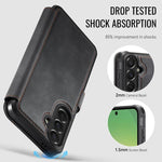 Custodia per telefono AutSpace A15 con chiusura magnetica retrò in ecopelle., For Galaxy A57 5G, For Galaxy A37 5G