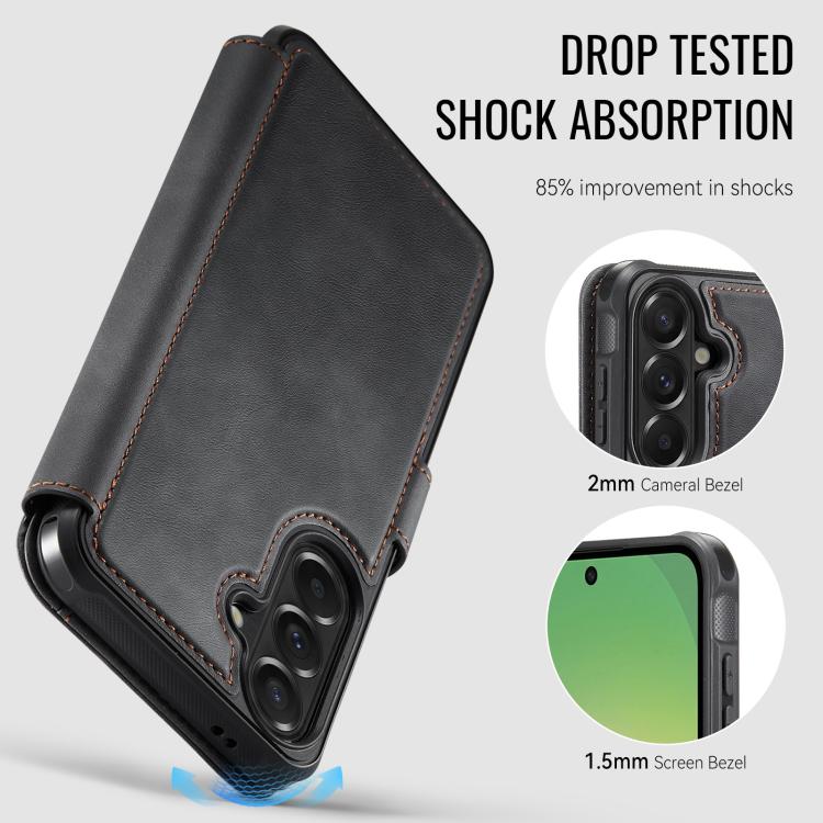 Custodia per telefono AutSpace A15 con chiusura magnetica retrò in ecopelle., For Galaxy A57 5G, For Galaxy A37 5G