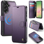Custodia per telefono AutSpace A15 con chiusura magnetica retrò in ecopelle., For Galaxy A57 5G, For Galaxy A37 5G