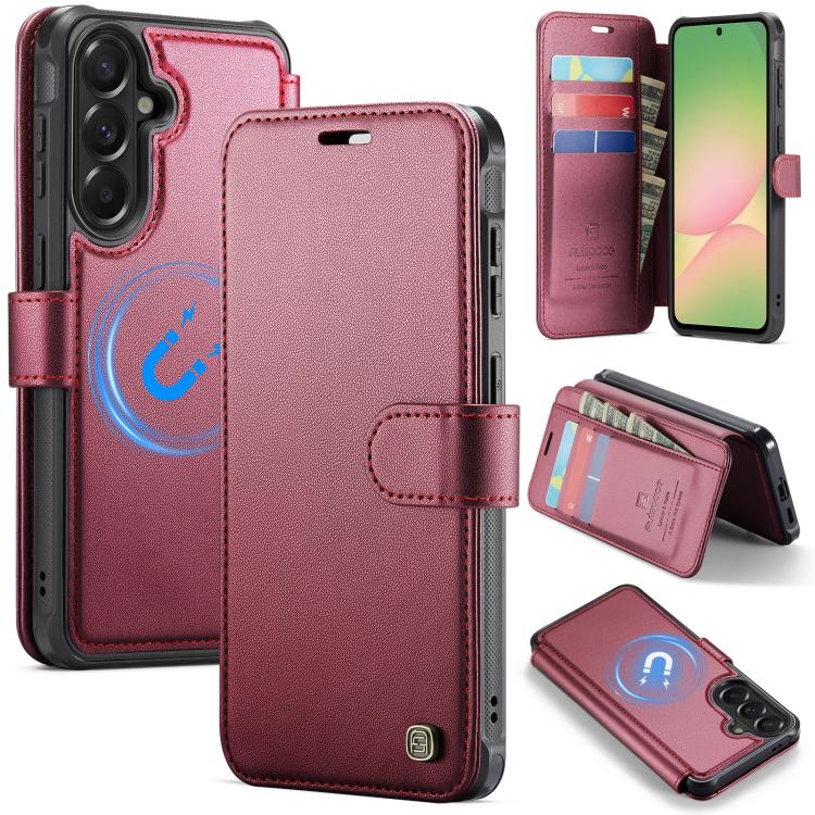 Custodia per telefono AutSpace A15 con chiusura magnetica retrò in ecopelle., For Galaxy A57 5G, For Galaxy A37 5G