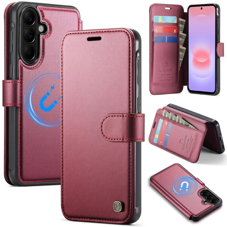Custodia per telefono AutSpace A15 con chiusura magnetica retrò in ecopelle., For Galaxy A57 5G, For Galaxy A37 5G