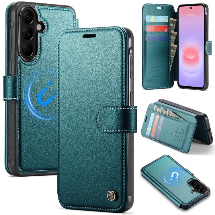Custodia per telefono AutSpace A15 con chiusura magnetica retrò in ecopelle., For Galaxy A57 5G, For Galaxy A37 5G