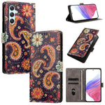 CH002 Custodia per telefono in pelle vegana con fibbia e disegno colorato, For Galaxy A14 4G / 5G, For Galaxy A34 5G, For Galaxy A54 5G