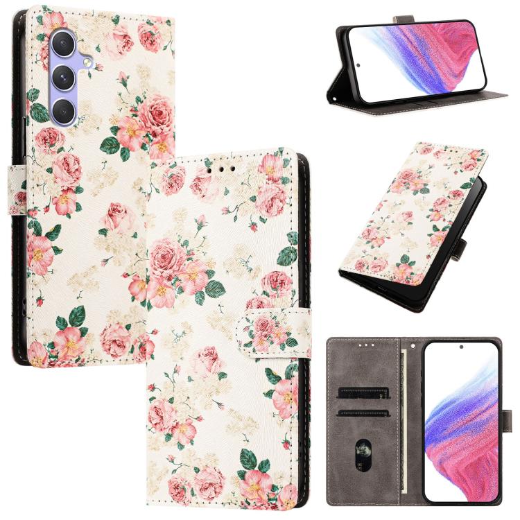 CH002 Custodia per telefono in pelle vegana con fibbia e disegno colorato, For Galaxy A14 4G / 5G, For Galaxy A34 5G, For Galaxy A54 5G