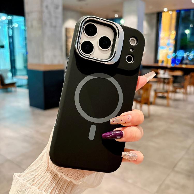 Custodia magnetica per telefono in silicone liquido con supporto per obiettivo, For iPhone 17 Pro Max, For iPhone 17 Pro, For iPhone 17