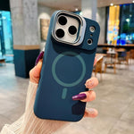 Custodia magnetica per telefono in silicone liquido con supporto per obiettivo, For iPhone 17 Pro Max, For iPhone 17 Pro, For iPhone 17