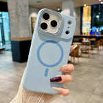 Custodia magnetica per telefono in silicone liquido con supporto per obiettivo, For iPhone 17 Pro Max, For iPhone 17 Pro, For iPhone 17