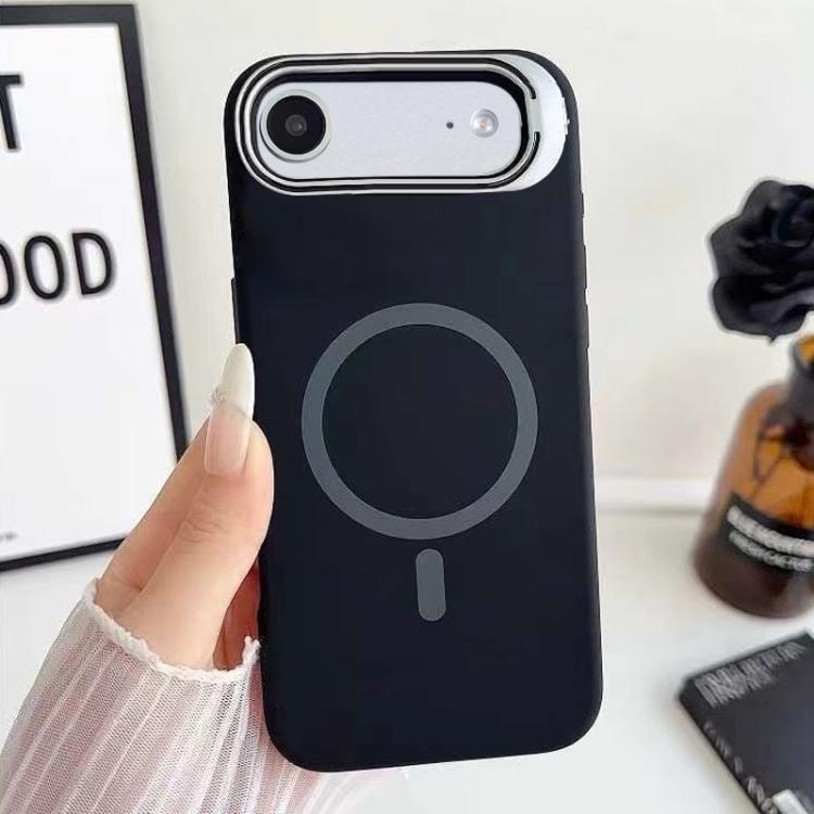 Custodia magnetica per telefono in silicone liquido con supporto per obiettivo, For iPhone Air, For iPhone 16 Pro Max, For iPhone 16 Pro