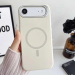 Custodia magnetica per telefono in silicone liquido con supporto per obiettivo, For iPhone Air, For iPhone 16 Pro Max, For iPhone 16 Pro