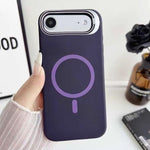 Custodia magnetica per telefono in silicone liquido con supporto per obiettivo, For iPhone Air, For iPhone 16 Pro Max, For iPhone 16 Pro