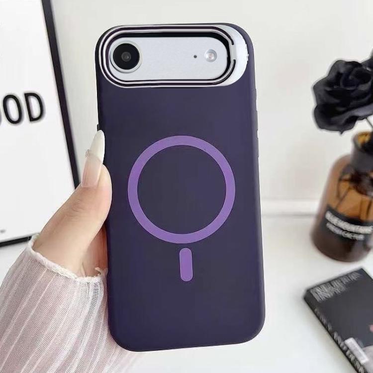 Custodia magnetica per telefono in silicone liquido con supporto per obiettivo, For iPhone Air, For iPhone 16 Pro Max, For iPhone 16 Pro