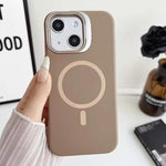 Custodia magnetica per telefono in silicone liquido con supporto per obiettivo, For iPhone 13, For iPhone 12, For iPhone 12 Pro Max