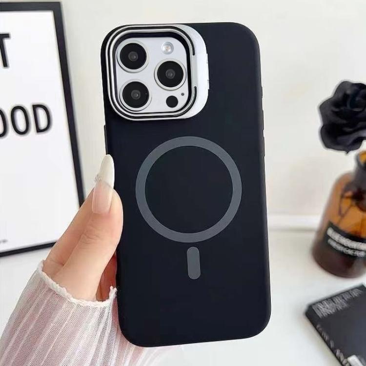 Custodia magnetica per telefono in silicone liquido con supporto per obiettivo, For iPhone 13, For iPhone 12, For iPhone 12 Pro Max
