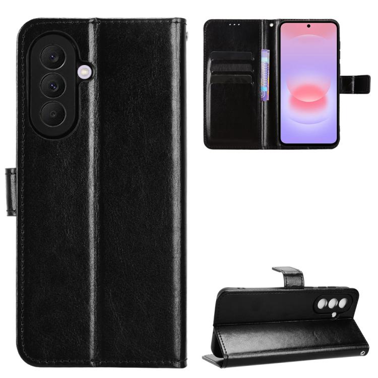 Custodia per telefono in ecopelle con texture Crazy Horse in stile retrò., For Galaxy A57 5G, For Galaxy A37 5G, For Galaxy A27 5G