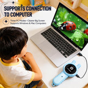 Lente d'ingrandimento intelligente portatile per bambini V37 200X con schermo IPS da 2 pollici.