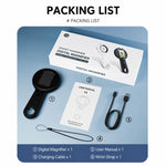 Lente d'ingrandimento intelligente portatile V5 500X con schermo IPS da 2,4 pollici