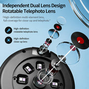 Lente d'ingrandimento intelligente portatile V5 500X con schermo IPS da 2,4 pollici