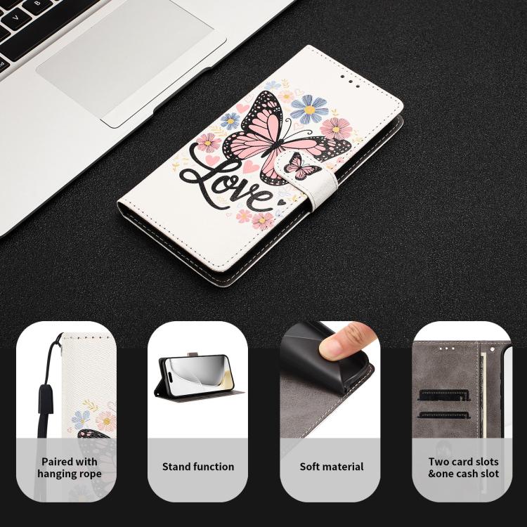 CH002 Custodia per telefono in pelle vegana con fibbia e disegno colorato, For iPhone XR, For iPhone XS Max, For iPhone 8 Plus / 7 Plus