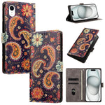CH002 Custodia per telefono in pelle vegana con fibbia e disegno colorato, For iPhone XR, For iPhone XS Max, For iPhone 8 Plus / 7 Plus