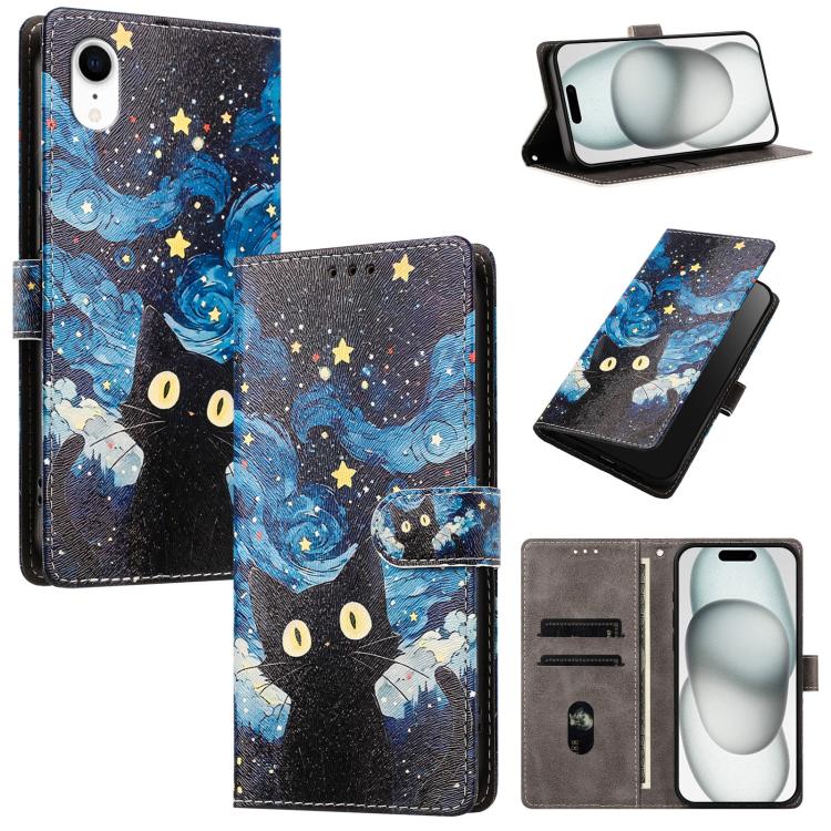 CH002 Custodia per telefono in pelle vegana con fibbia e disegno colorato, For iPhone XR, For iPhone XS Max, For iPhone 8 Plus / 7 Plus