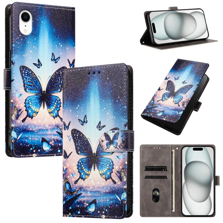 CH002 Custodia per telefono in pelle vegana con fibbia e disegno colorato, For iPhone XR, For iPhone XS Max, For iPhone 8 Plus / 7 Plus