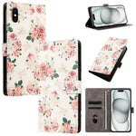 CH002 Custodia per telefono in pelle vegana con fibbia e disegno colorato, For iPhone XR, For iPhone XS Max, For iPhone 8 Plus / 7 Plus