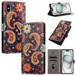 CH002 Custodia per telefono in pelle vegana con fibbia e disegno colorato, For iPhone XR, For iPhone XS Max, For iPhone 8 Plus / 7 Plus