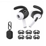 XDcase - 6 paia di copriorecchie sportivi antiscivolo in silicone con custodia e moschettone, For AirPods Pro 3
