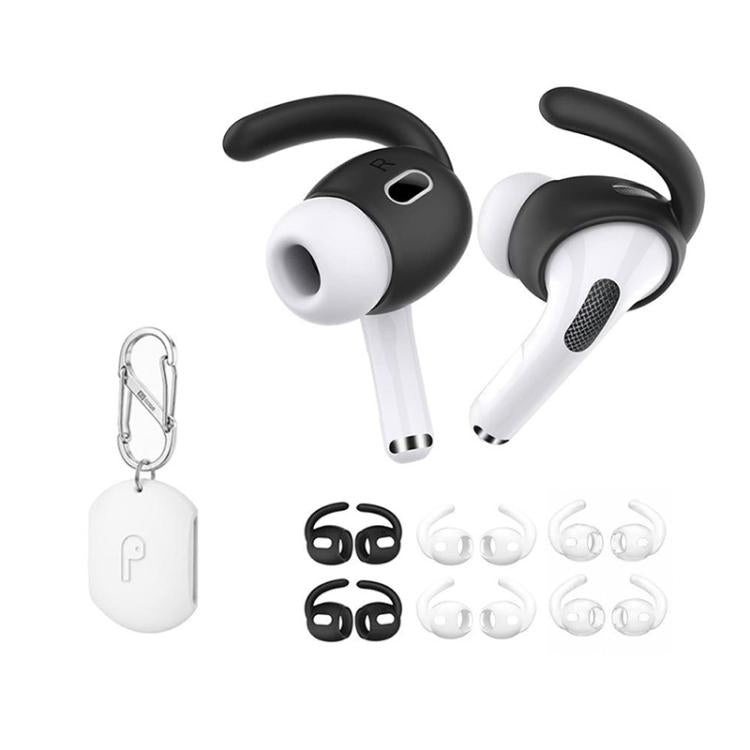 XDcase - 6 paia di copriorecchie sportivi antiscivolo in silicone con custodia e moschettone, For AirPods Pro 3