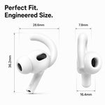XDcase - 6 paia di copriorecchie sportivi antiscivolo in silicone con custodia e moschettone, For AirPods Pro 3