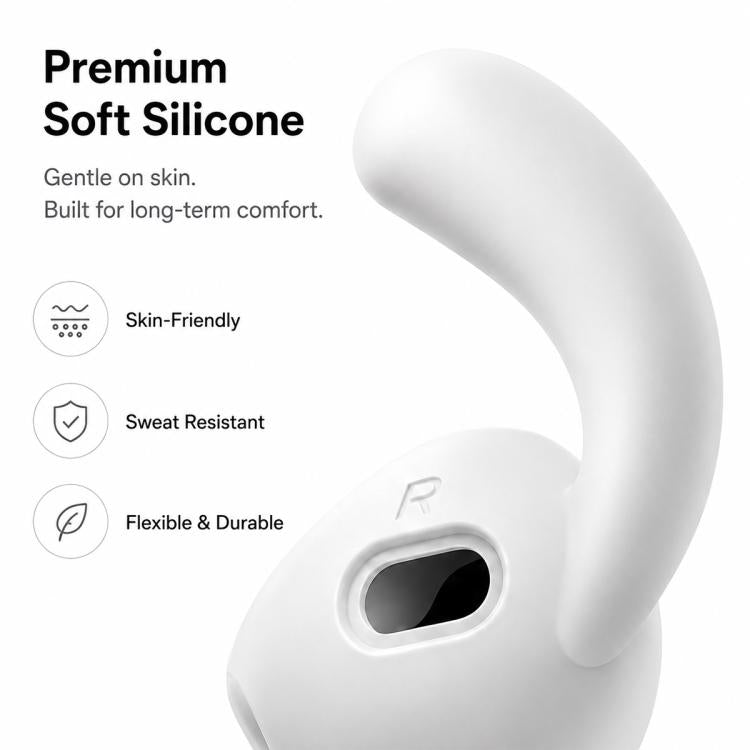 XDcase - 6 paia di copriorecchie sportivi antiscivolo in silicone con custodia e moschettone, For AirPods Pro 3