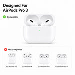XDcase - 6 paia di copriorecchie sportivi antiscivolo in silicone con custodia e moschettone, For AirPods Pro 3