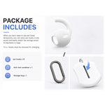 XDcase - 6 paia di copriorecchie sportivi antiscivolo in silicone con custodia e moschettone, For AirPods Pro 3
