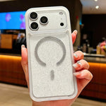Custodia magnetica per telefono con glitter trasparente sfumato, For iPhone 17 Pro Max, For iPhone 17 Pro, For iPhone 17, For iPhone 16 Pro Max, For iPhone 16 Pro, For iPhone 15 Pro Max