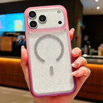 Custodia magnetica per telefono con glitter trasparente sfumato, For iPhone 17 Pro Max, For iPhone 17 Pro, For iPhone 17, For iPhone 16 Pro Max, For iPhone 16 Pro, For iPhone 15 Pro Max