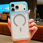 Custodia magnetica per telefono con glitter trasparente sfumato, For iPhone 17 Pro Max, For iPhone 17 Pro, For iPhone 17, For iPhone 16 Pro Max, For iPhone 16 Pro, For iPhone 15 Pro Max