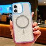 Custodia magnetica per telefono con glitter trasparente sfumato, For iPhone 17 Pro Max, For iPhone 17 Pro, For iPhone 17, For iPhone 16 Pro Max, For iPhone 16 Pro, For iPhone 15 Pro Max