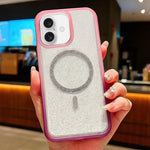 Custodia magnetica per telefono con glitter trasparente sfumato, For iPhone 17 Pro Max, For iPhone 17 Pro, For iPhone 17, For iPhone 16 Pro Max, For iPhone 16 Pro, For iPhone 15 Pro Max